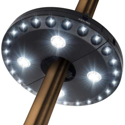 Patio Umbrella Light 3 Brightness Modes Cordless 28 LED Lights at 200 lumens-4 x AA Battery Operated,Umbrella Pole Light