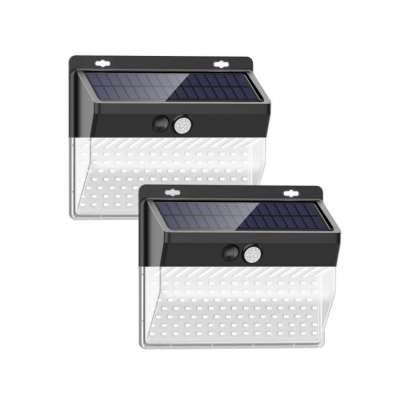 206 LEDs High Brightness IP65 Waterproof LED Solar Wall Light with Motion PIR Sensor for Garden Courtyard