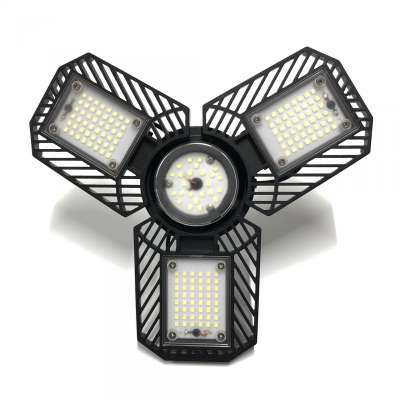 80W 9600lm E26/E27 Socket Deformable LED Garage Light with 3 Foldable Panels Garage Lights LED